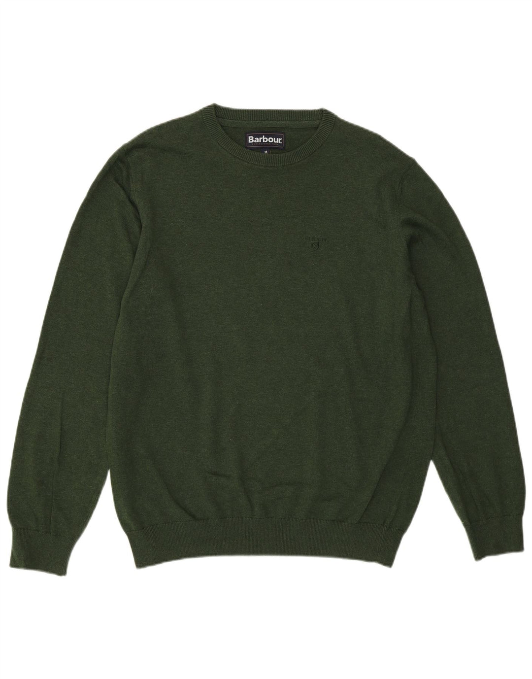 Maglione maglione girocollo da uomo Barbour verde medio