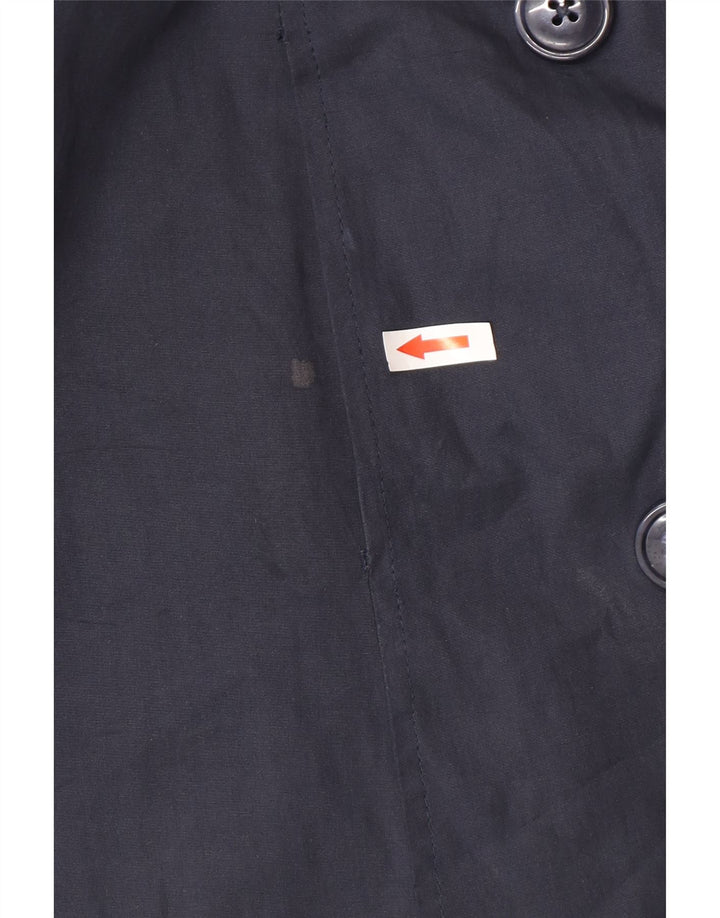 Trench Donna Naf Naf IT 48 XL Blu Navy Cotone