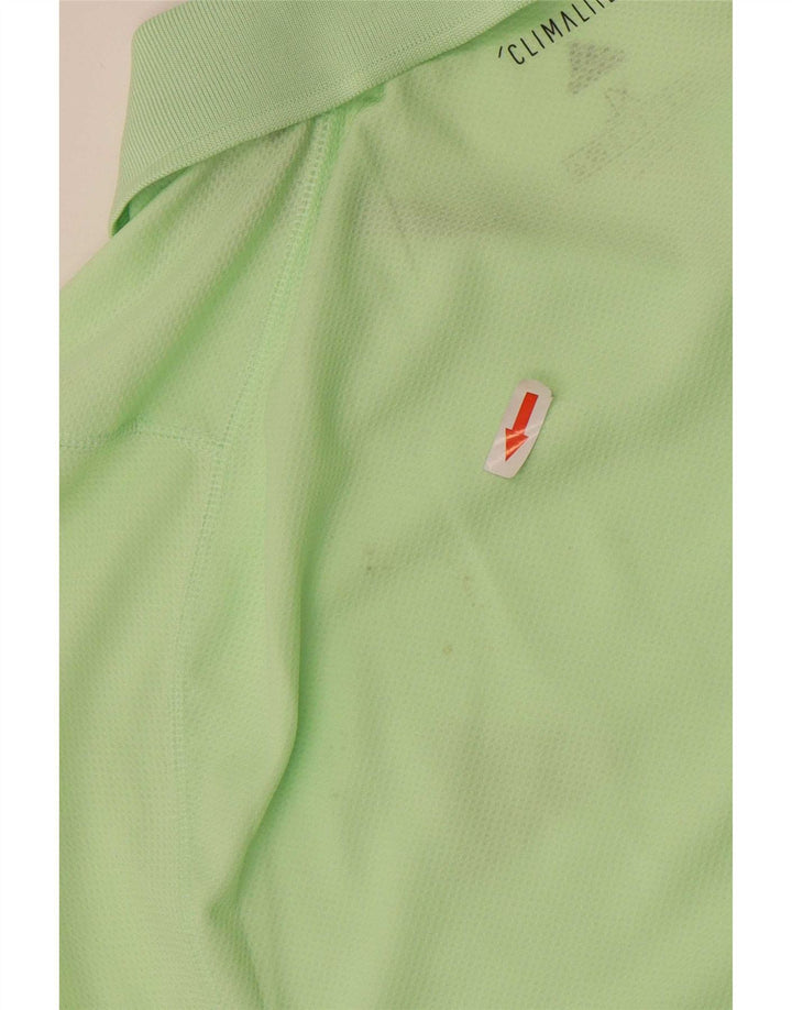 Polo Adidas Climalite da uomo XL verde poliestere