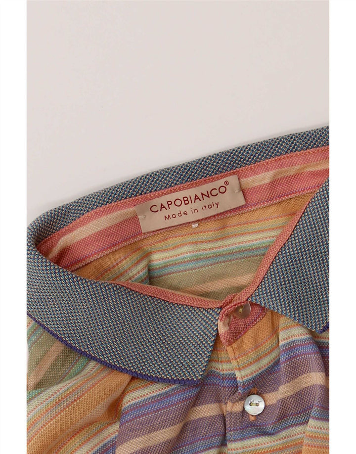 Polo da uomo Capobianco a righe medie multicolori
