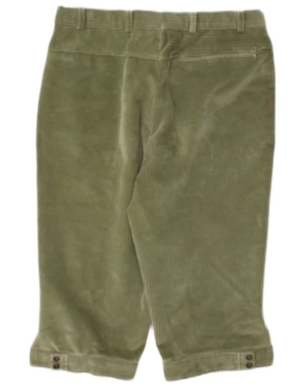 Pantaloncini vintage in velluto a coste da uomo IT 48 medi W30 kaki