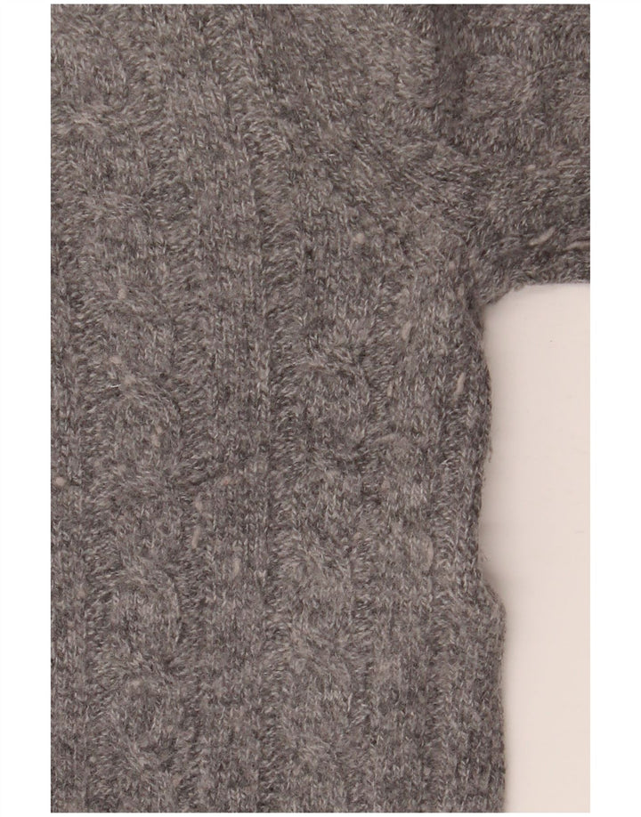 Maglione da uomo girocollo Superdry XL in lana d'agnello screziata grigia