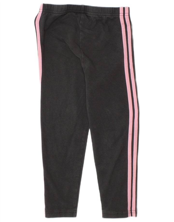 Leggings Adidas Bambina 3-4 Anni Cotone Grigio