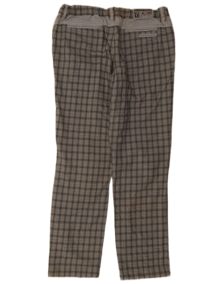 Pantaloni chino dritti da uomo Think Pink grandi W36 L32 a quadri grigi