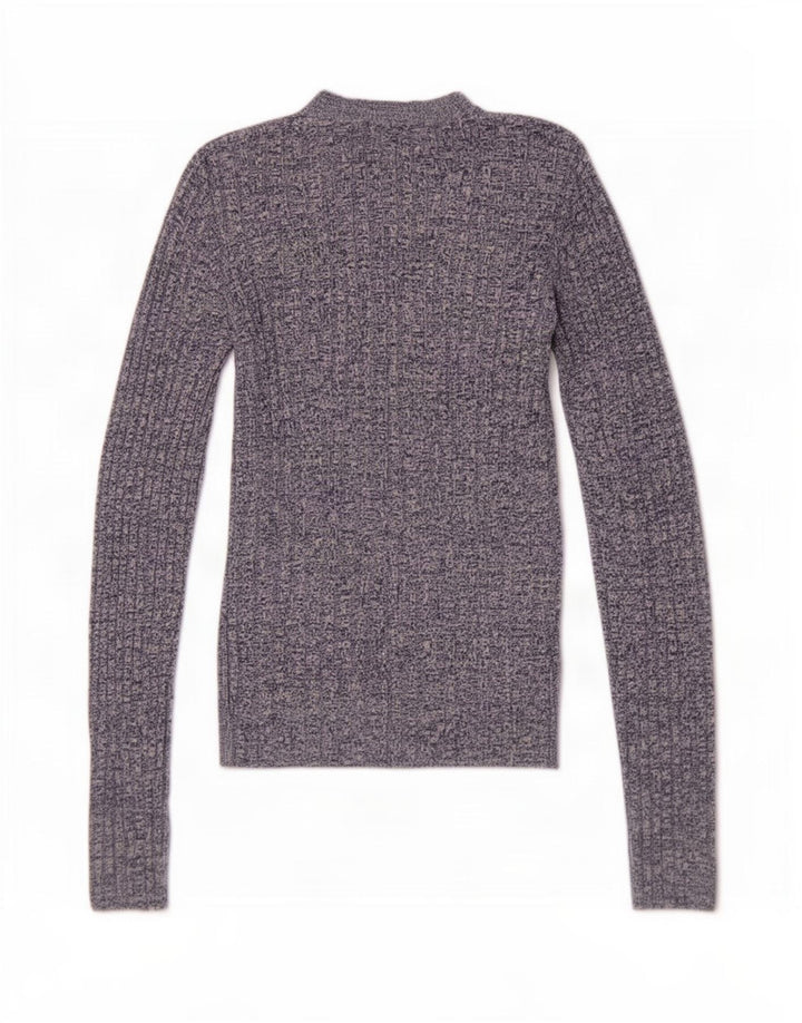 Maglione maglione girocollo da donna Ted Baker taglia 3 blu medio screziato