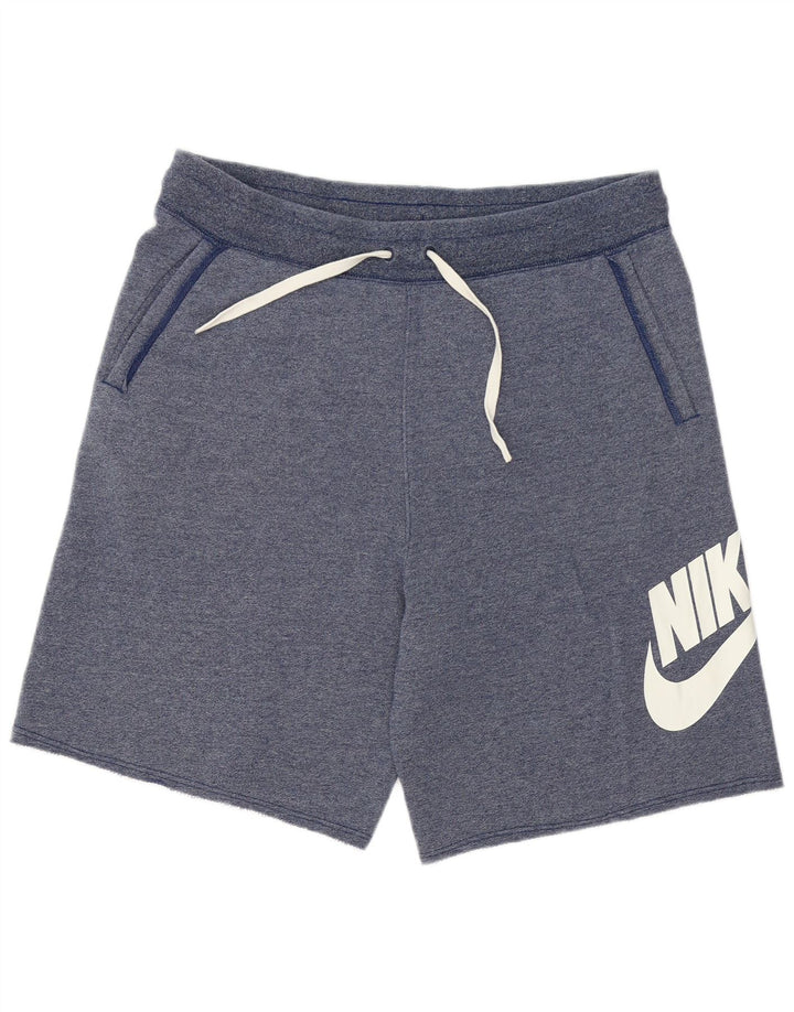 Pantaloncini sportivi con grafica NIKE da uomo, grandi, in cotone blu navy