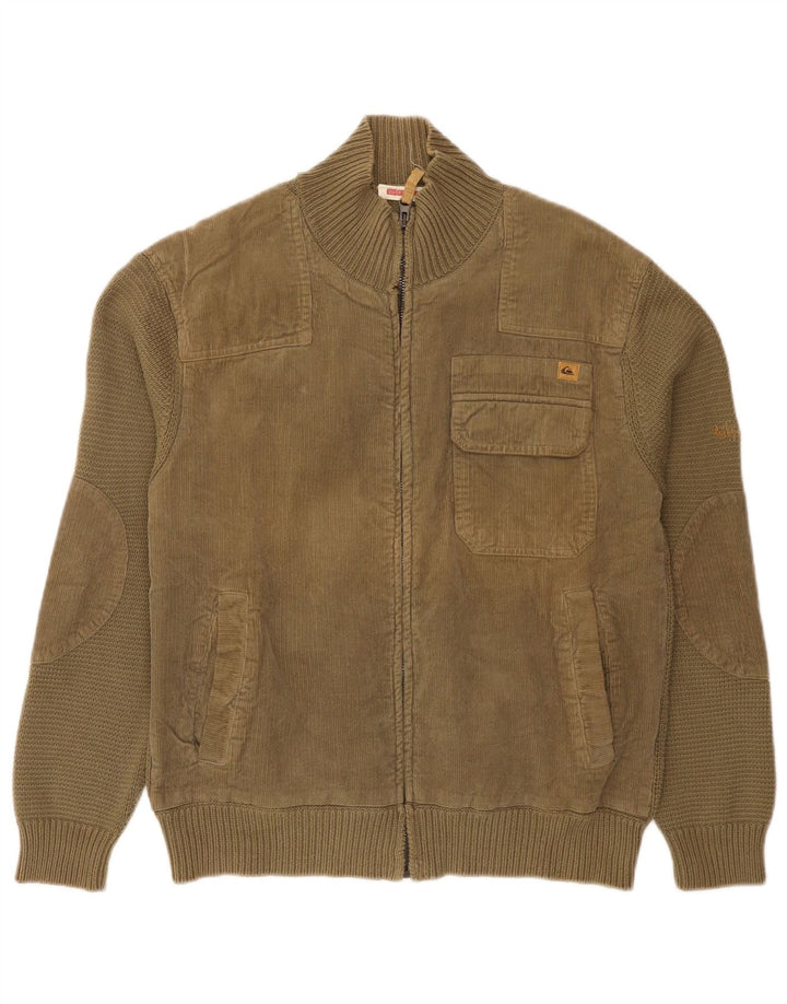 Maglione cardigan da uomo Quiksilver piccolo in cotone kaki