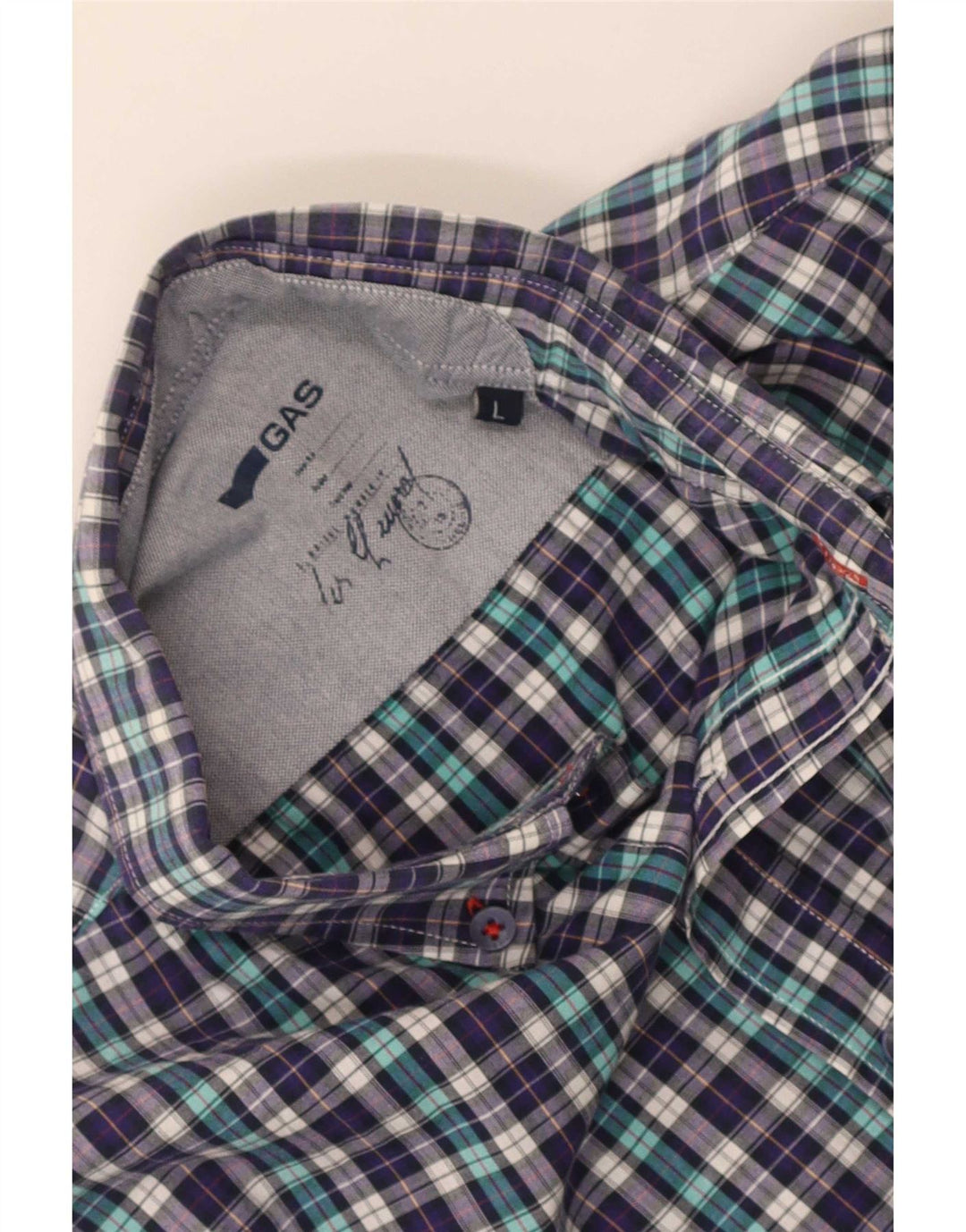 Camicia da uomo Gas a quadri viola grandi