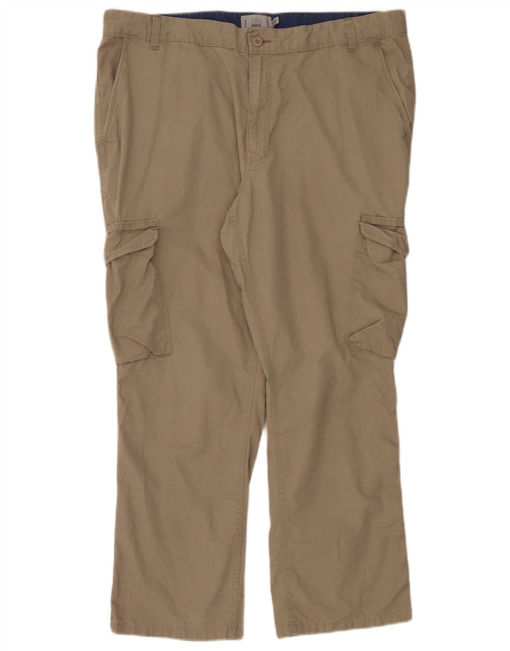 Pantaloni cargo vestibilità regolare da uomo Marks & Spencer W40 L29 cotone beige