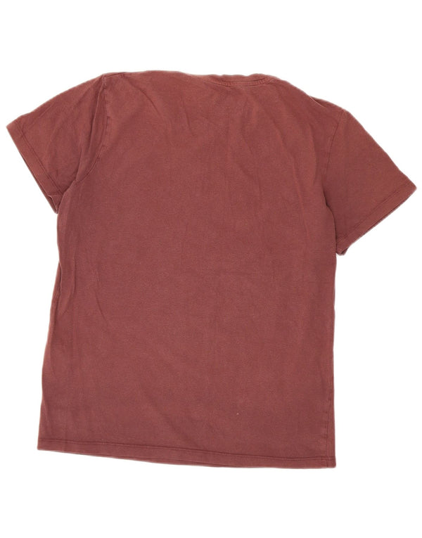 T-shirt grafica da uomo Jack & Jones Top in cotone bordeaux medio