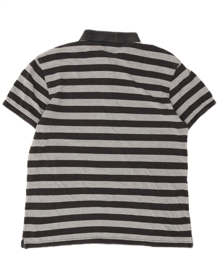 Polo Levi's da uomo XL in cotone a righe grigie