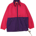 K-WAY Womens Hooded Rain Jacket UK 20 2XL Pink Colourblock Polyamide Vintage K-Way and Second-Hand K-Way from Messina Hembry 