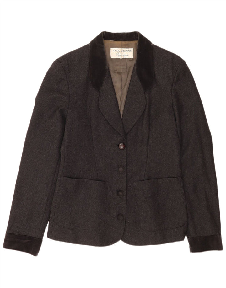 Giacca Blazer a 4 Bottoni da Donna Anna Molinari IT 42 Colorblock Grigio Medio