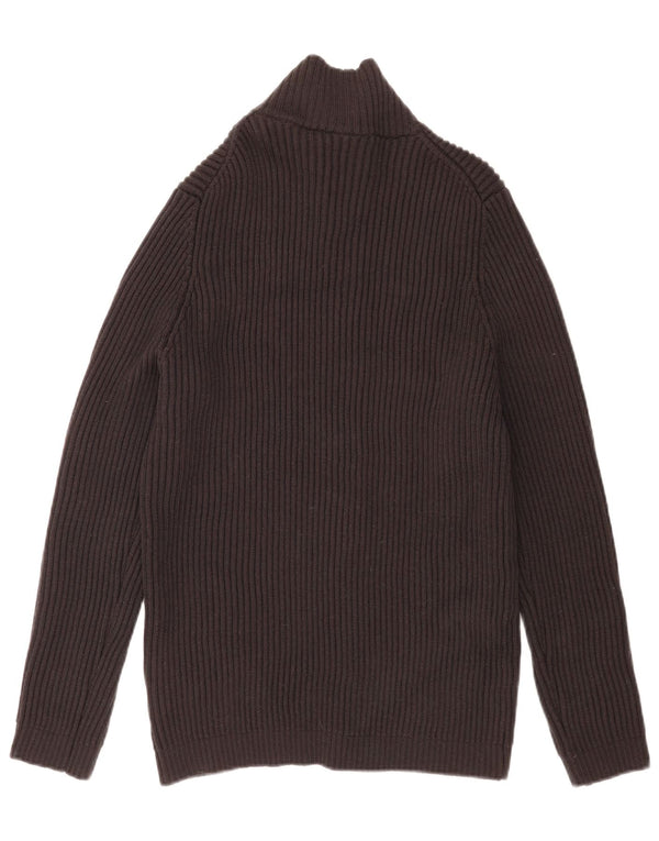 Maglione cardigan da uomo Hugo Boss in lana vergine grigio medio