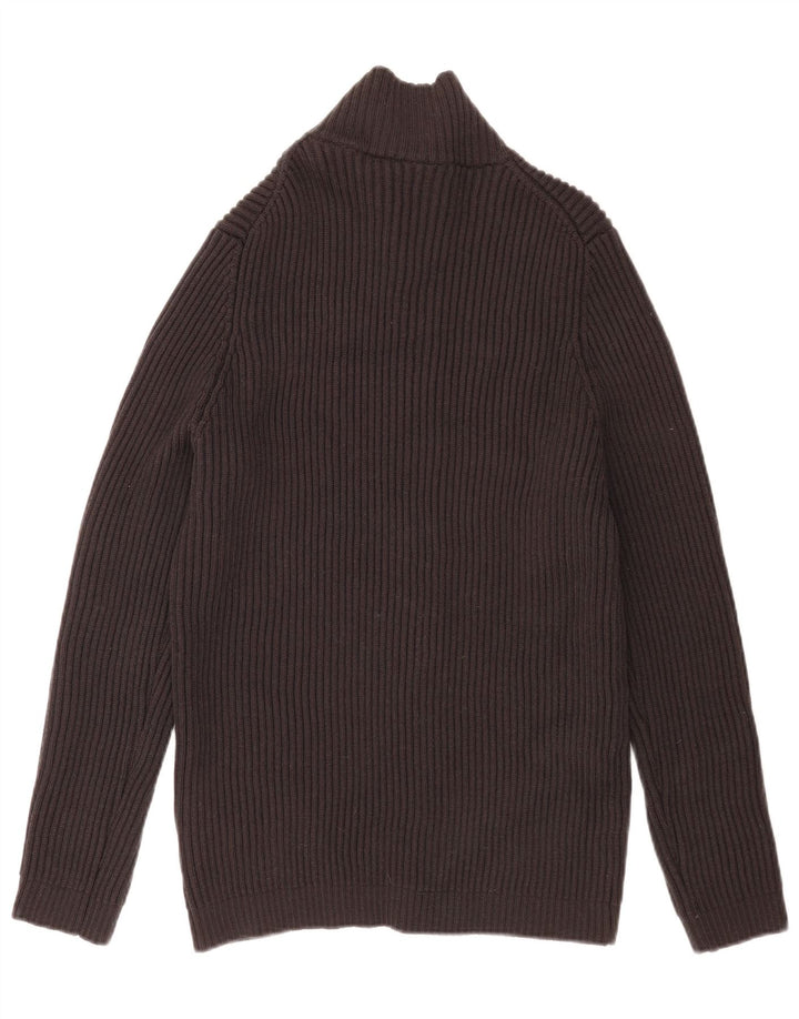 Maglione cardigan da uomo Hugo Boss in lana vergine grigio medio