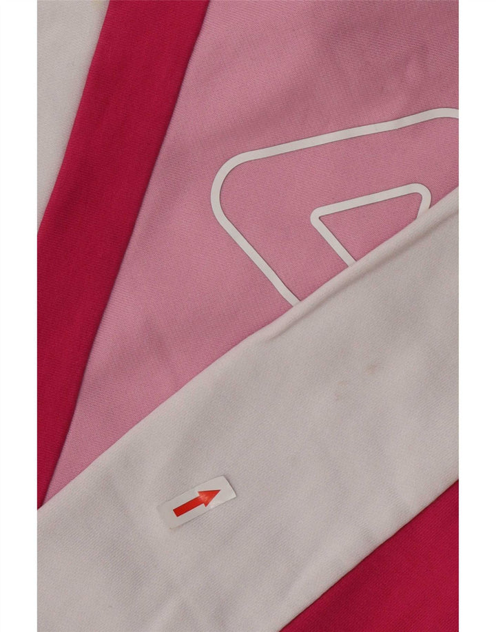 Felpa corta oversize da donna Fila, maglione UK 16, grande, colore bianco