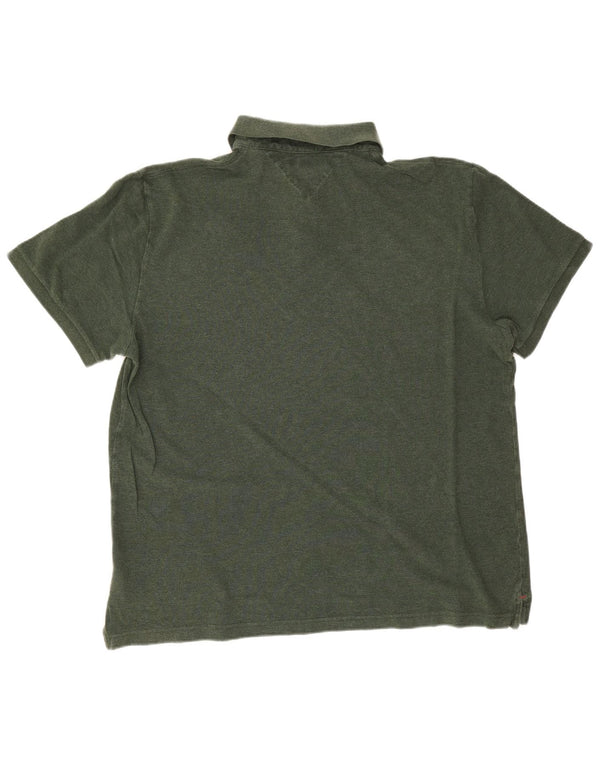 Polo da uomo su misura Tommy Hilfiger 2XL cotone verde