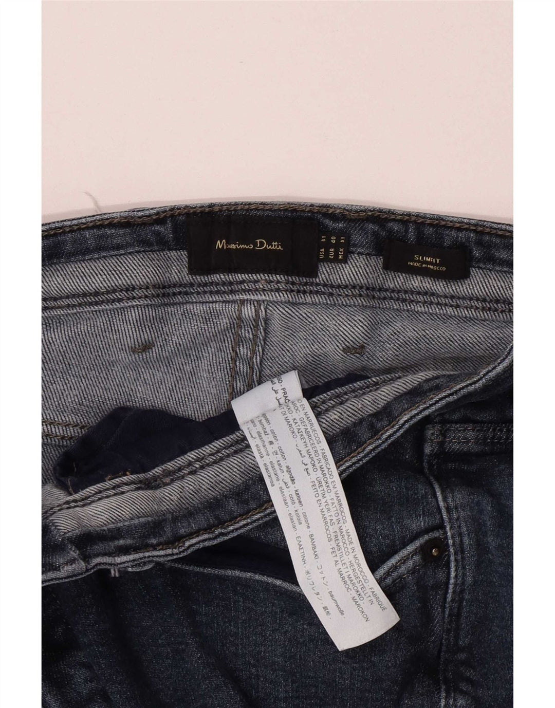 Jeans slim da uomo Massimo Dutti W31 L29 cotone blu