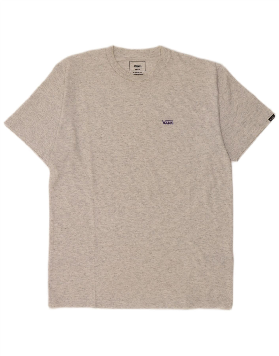 T-shirt da uomo Vans Classic Fit, top in cotone mélange grigio medio