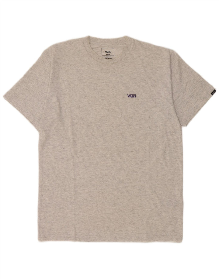 T-shirt da uomo Vans Classic Fit, top in cotone mélange grigio medio