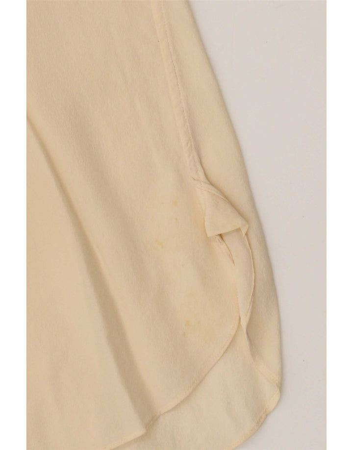 Camicia formale vintage da uomo EU 40 Seta beige medio