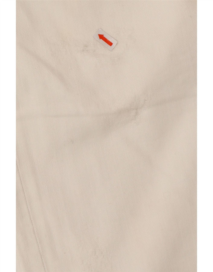 Jeans dritti invecchiati da donna ZU ELEments W32 L34 cotone bianco