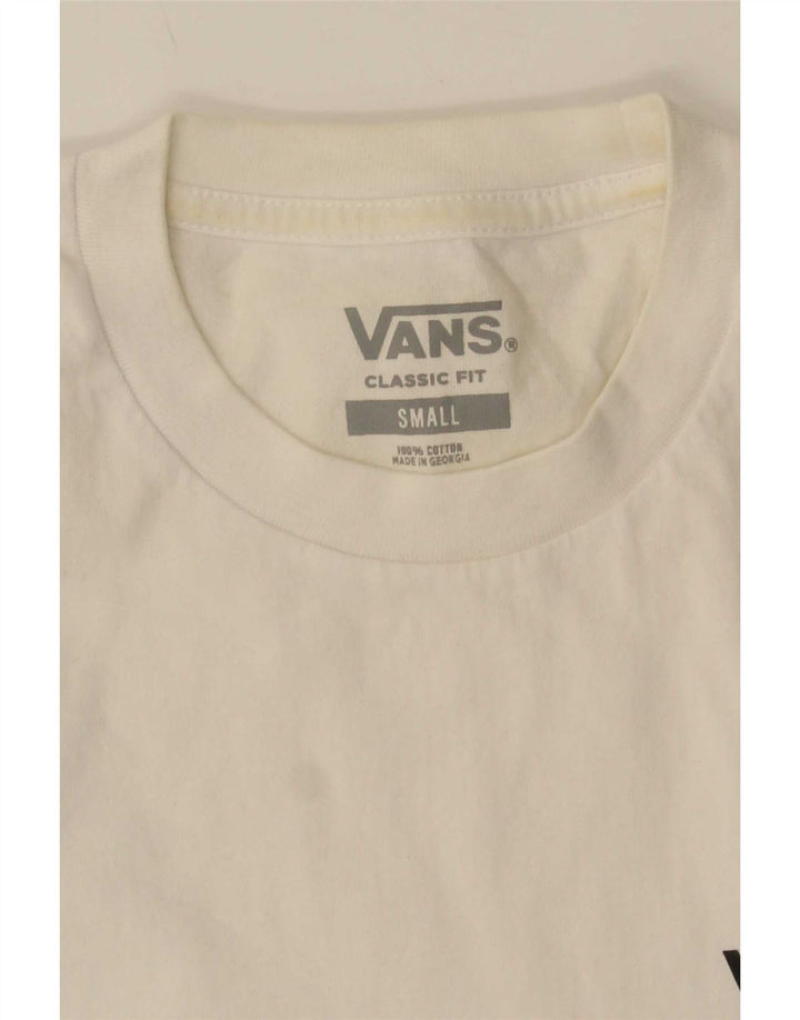 T-shirt da uomo Vans Classic Fit, piccola, in cotone bianco