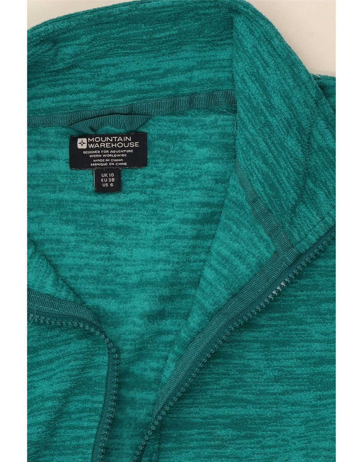 Giacca in pile foderata da donna Mountain Warehouse UK 10 piccola verde chiazzata