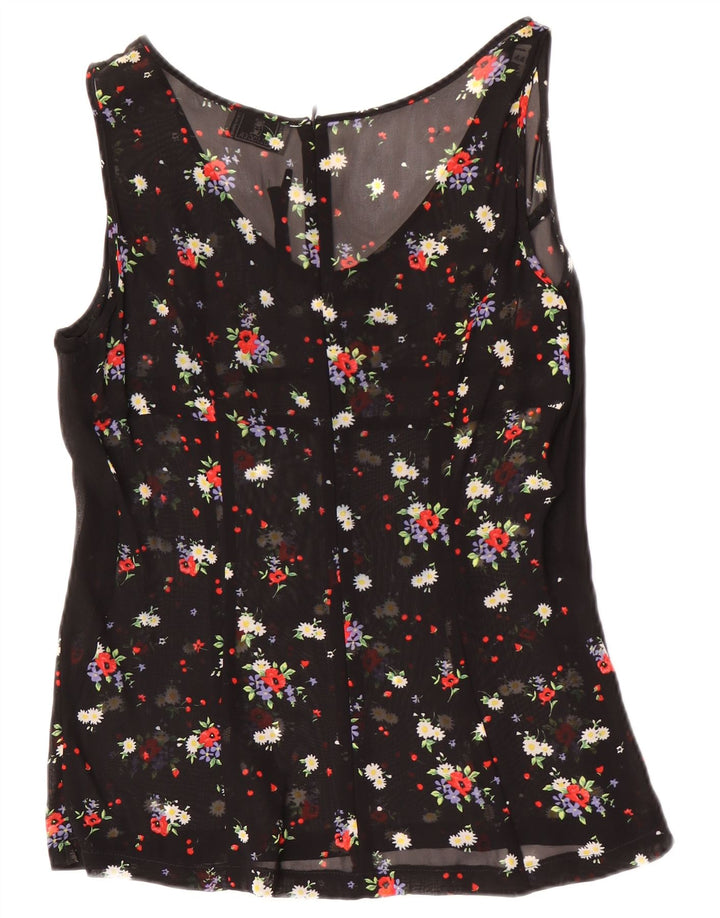 Blusa senza maniche da donna Oliver By Valentino IT 44 Medio Nero floreale