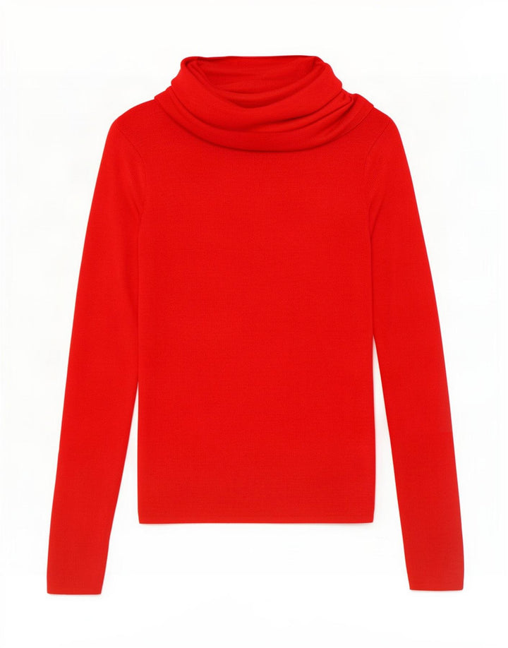 Maglione maglione collo alto da donna Zara UK 8 piccolo rosso