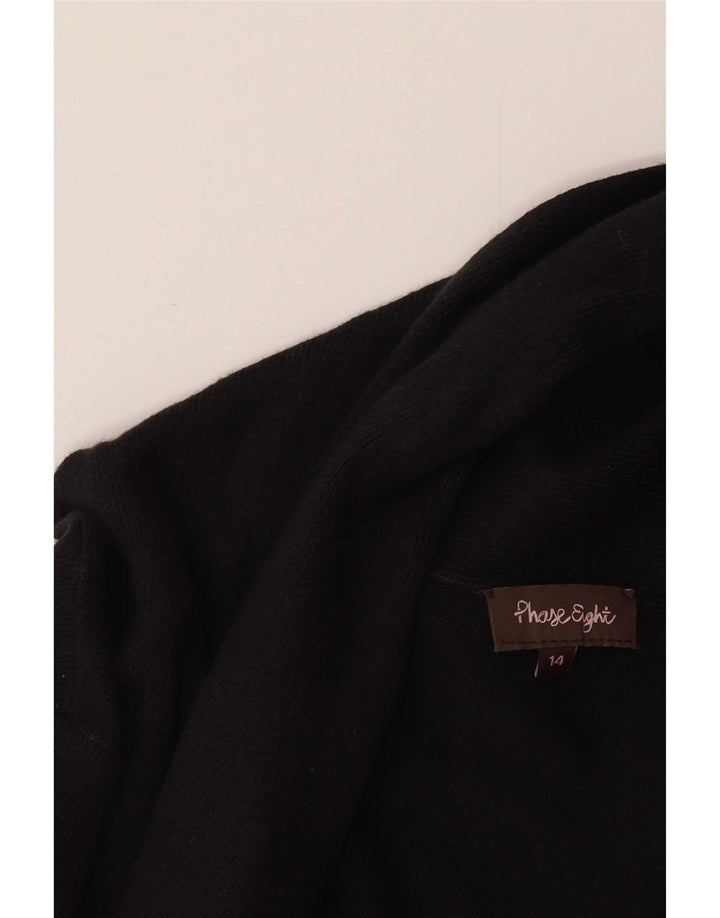 Maglione cardigan aperto lungo da donna Phase Eight UK 14 Cotone nero medio