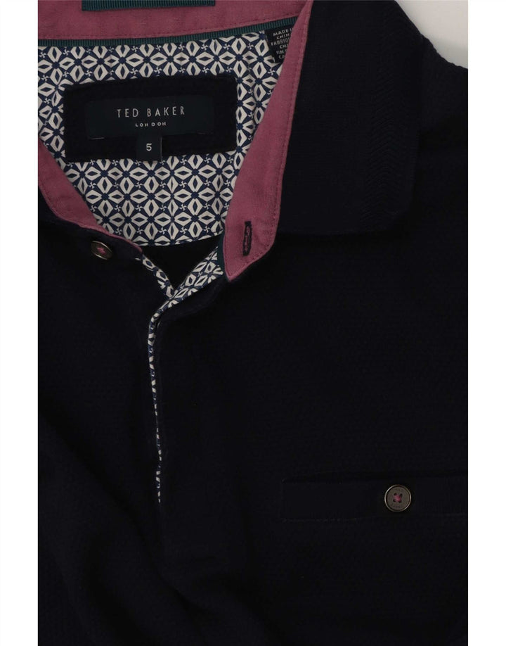 Polo da uomo Ted Baker taglia 5 XL blu navy