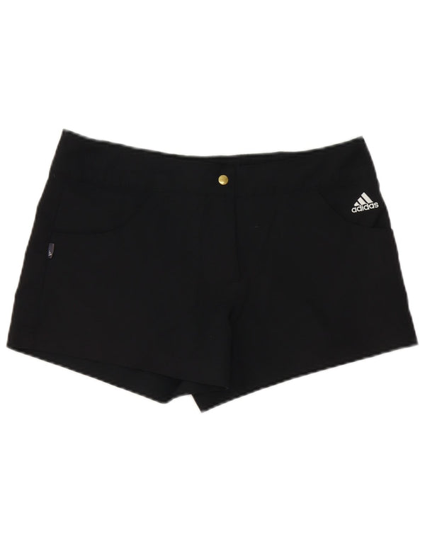 Pantaloncini casual da donna Adidas UK 12 Medium W32 Poliestere nero