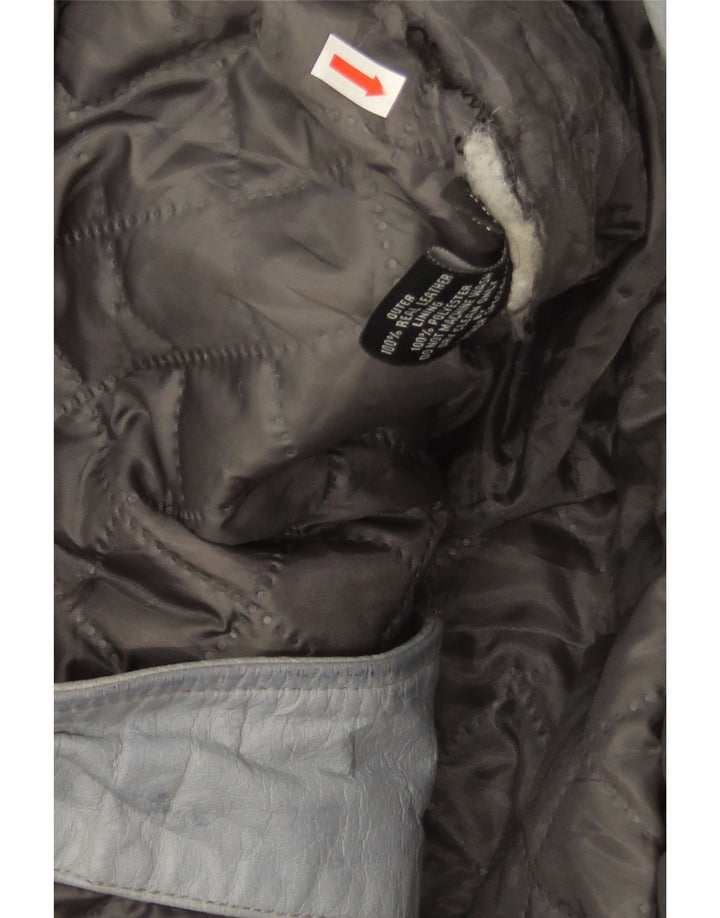 Giacca da motociclista in pelle da donna della gamma Smart UK 20 2XL Pelle blu