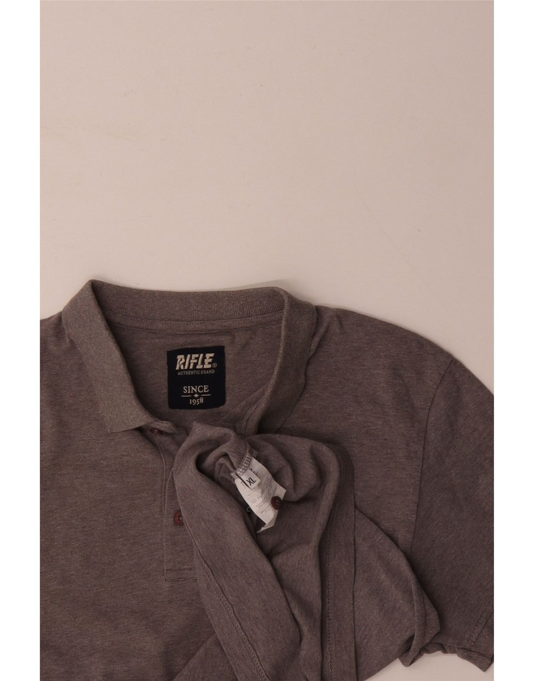 Polo da uomo RIFLE XL in cotone grigio
