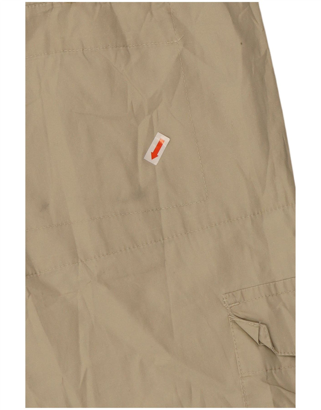 Pantaloni capri cargo vintage da donna piccoli W27 L21 in cotone beige