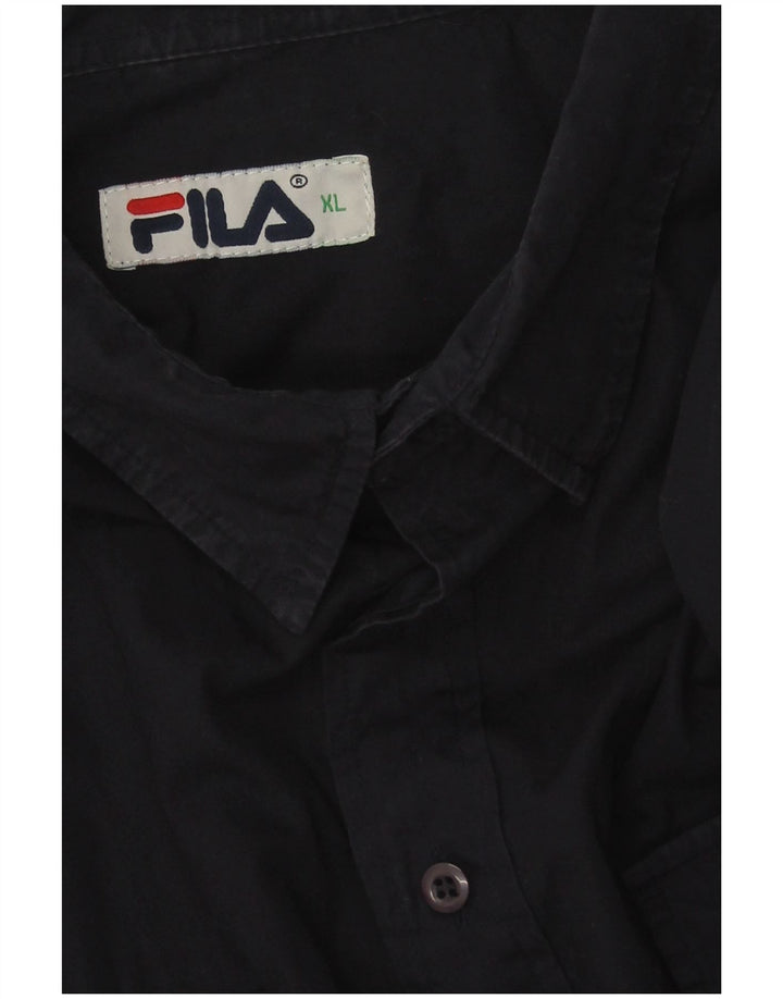 Camicia Fila da uomo XL in cotone blu navy