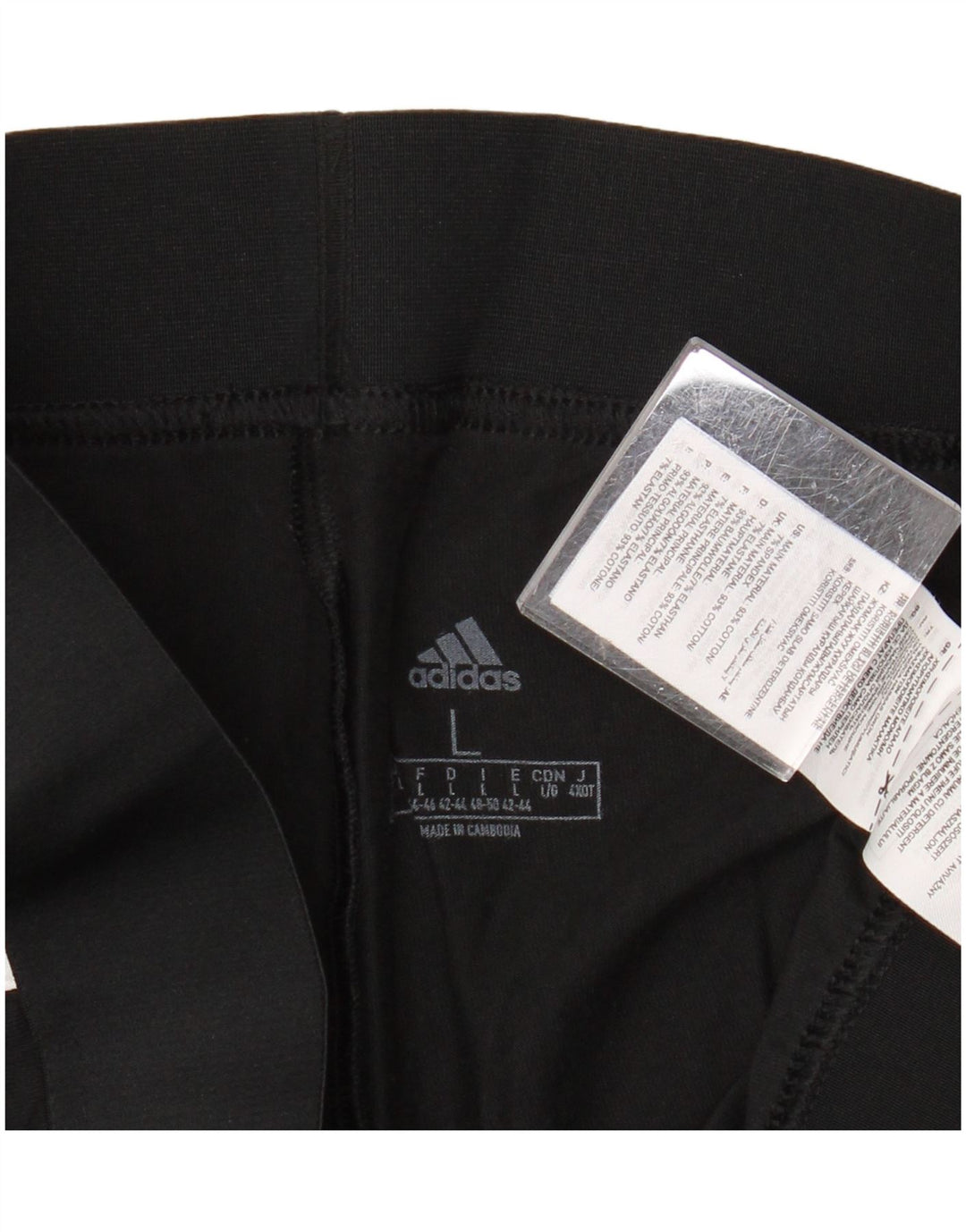 Leggings Capri da donna Adidas UK 16 grande cotone nero