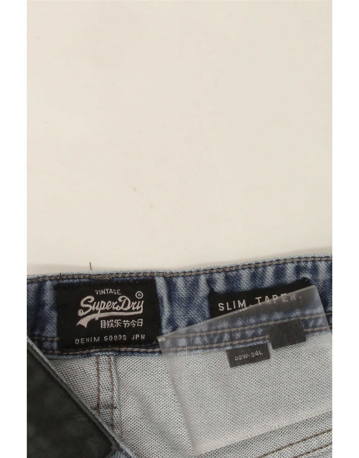 Jeans uomo slim affusolati Superdry W32 L34 cotone blu