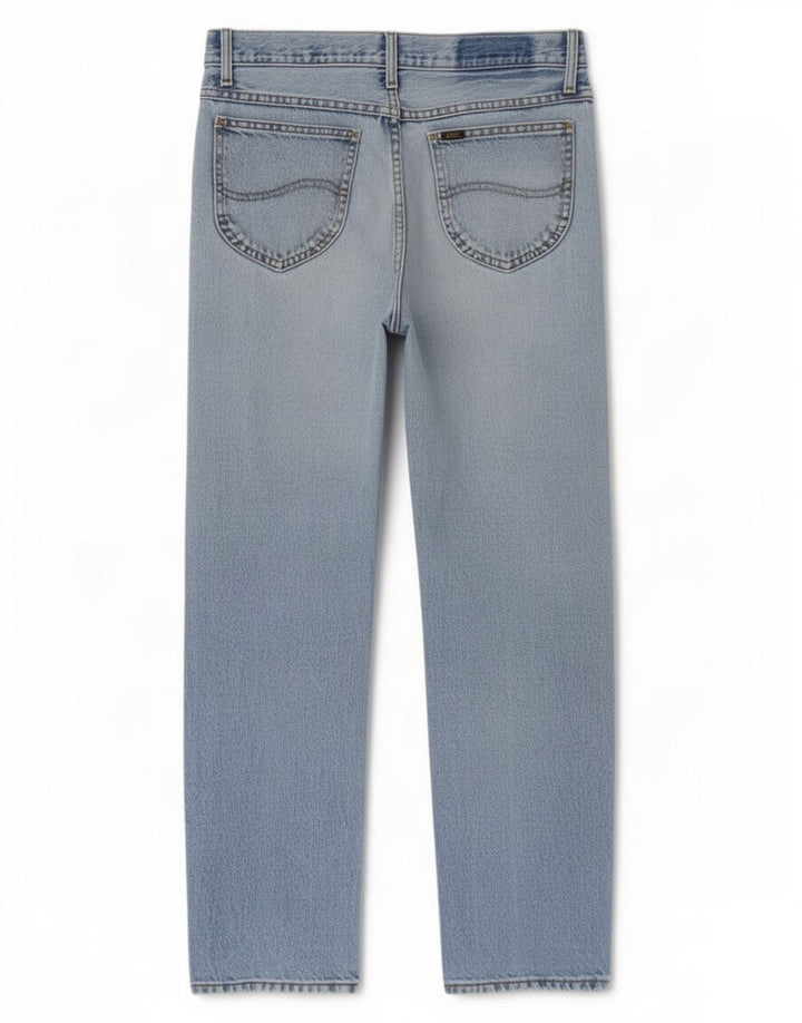 Jeans dritti Brooklyn da donna Lee W32 L30 cotone blu