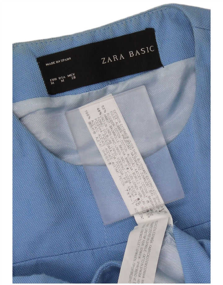 Soprabito da donna Zara UK 12 cotone blu medio