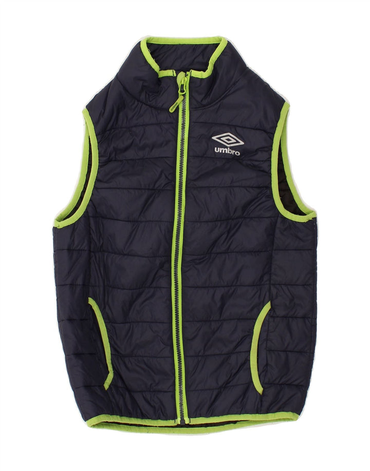 UMBRO Boys Padded Gilet 7-8 Years Small Navy Blue | Vintage Umbro | Thrift | Second-Hand Umbro | Used Clothing | Messina Hembry 