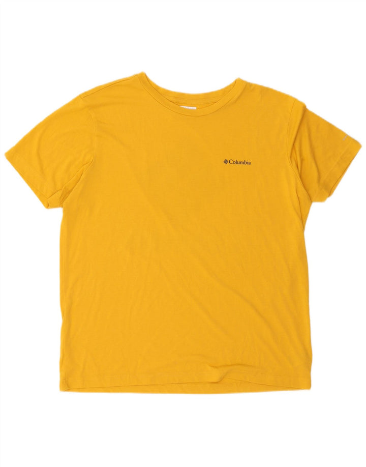 T-shirt grafica da uomo Columbia Top XL poliestere giallo