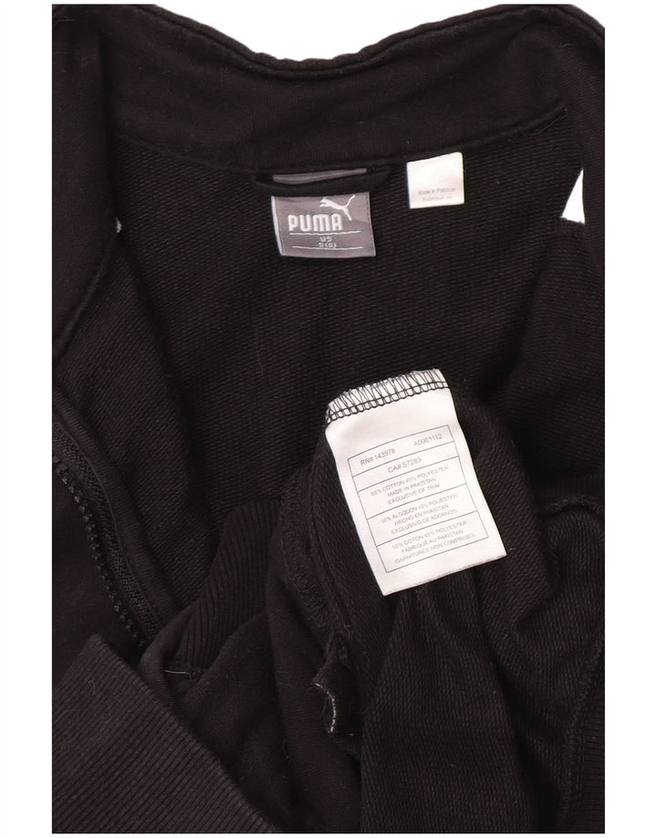 Giacca da tuta da ragazzo Puma, 7-8 anni, piccola, in cotone color block nero