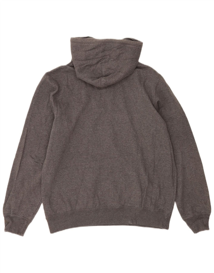 Felpa con cappuccio da uomo Nike in cotone grigio medio