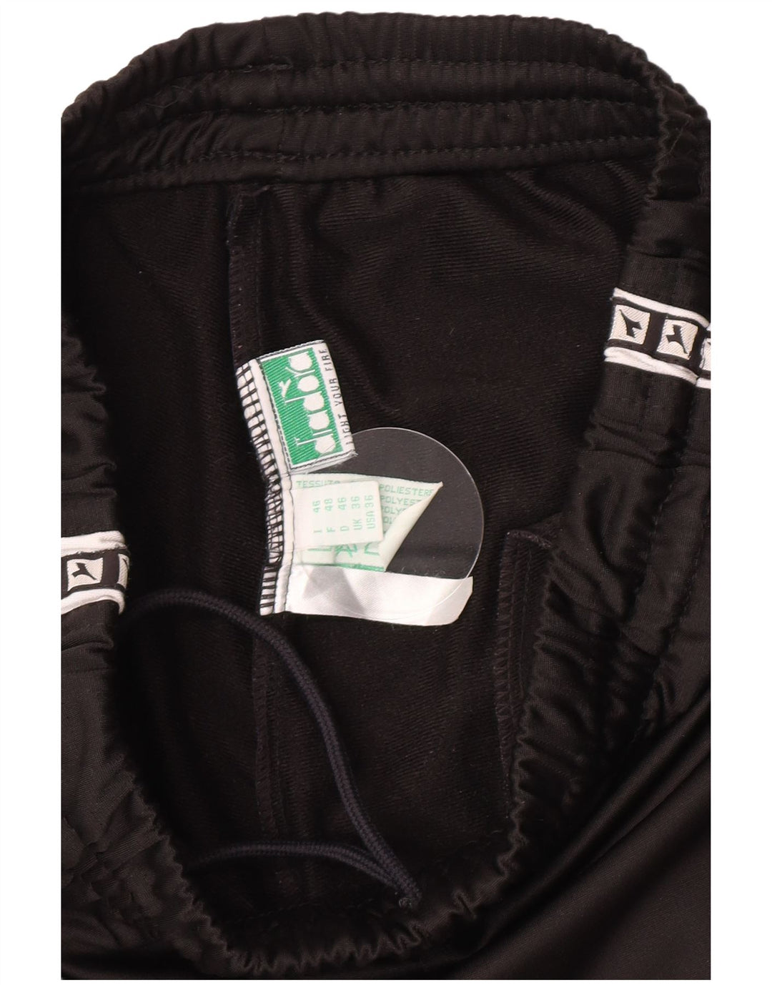 Pantaloni da tuta con grafica da uomo Diadora UK 36 Small Nero Poliestere