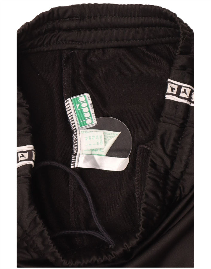 Pantaloni da tuta con grafica da uomo Diadora UK 36 Small Nero Poliestere