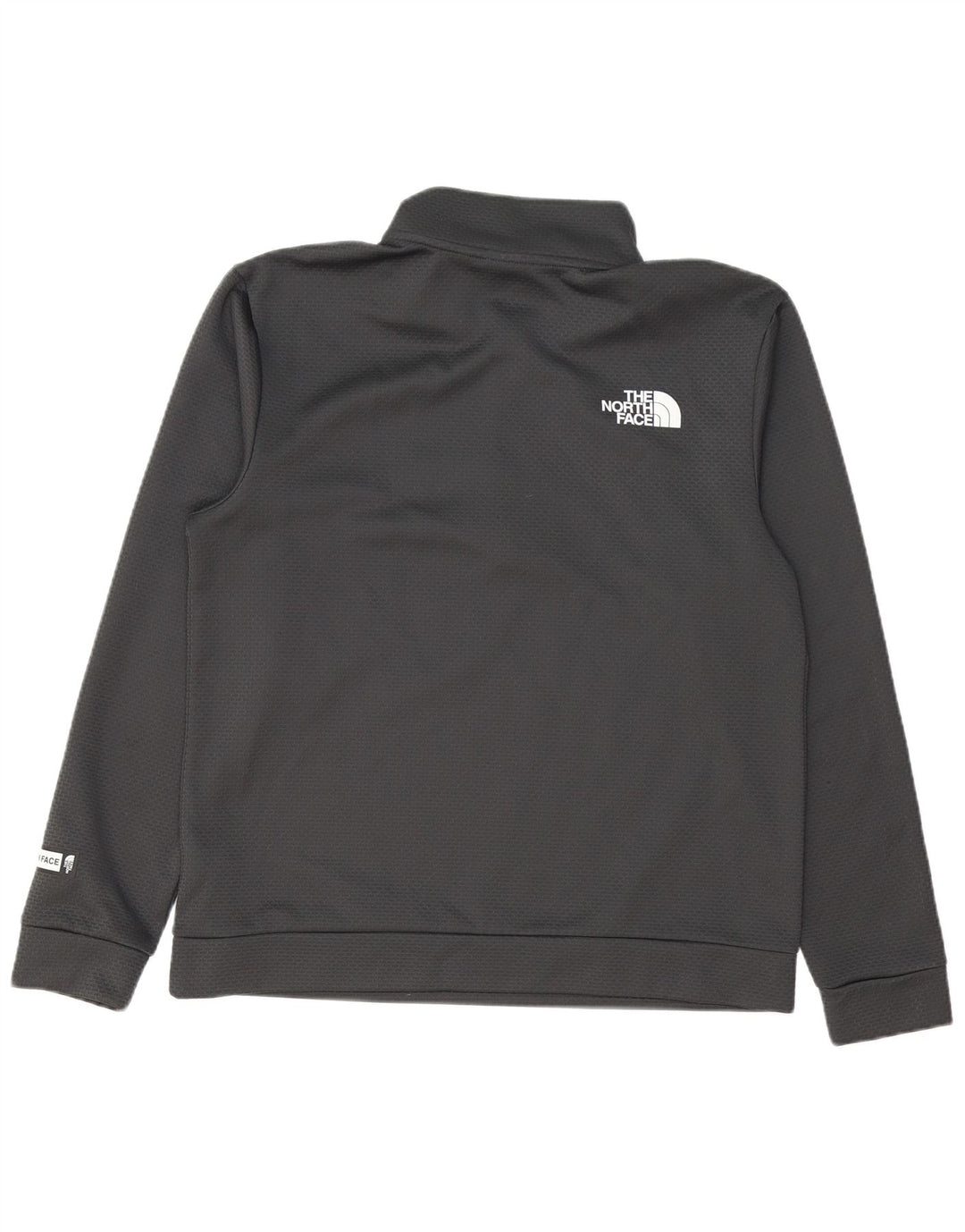THE NORTH FACE Felpa da uomo con zip e collo Maglione in poliestere a quadri grigio medio