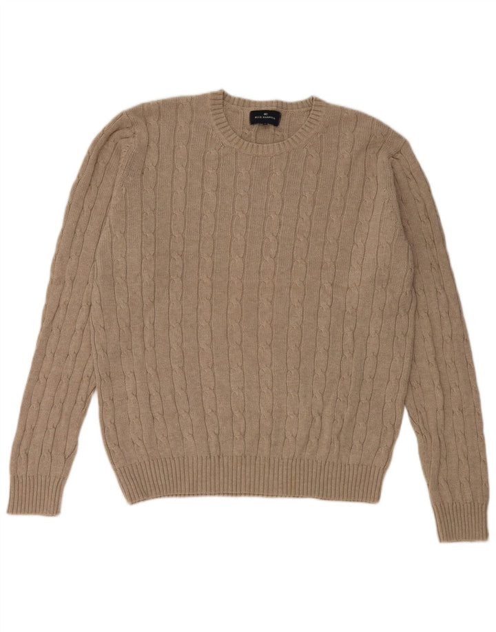 Maglione maglione girocollo da uomo Marks & Spencer blu Harbour grande grigio