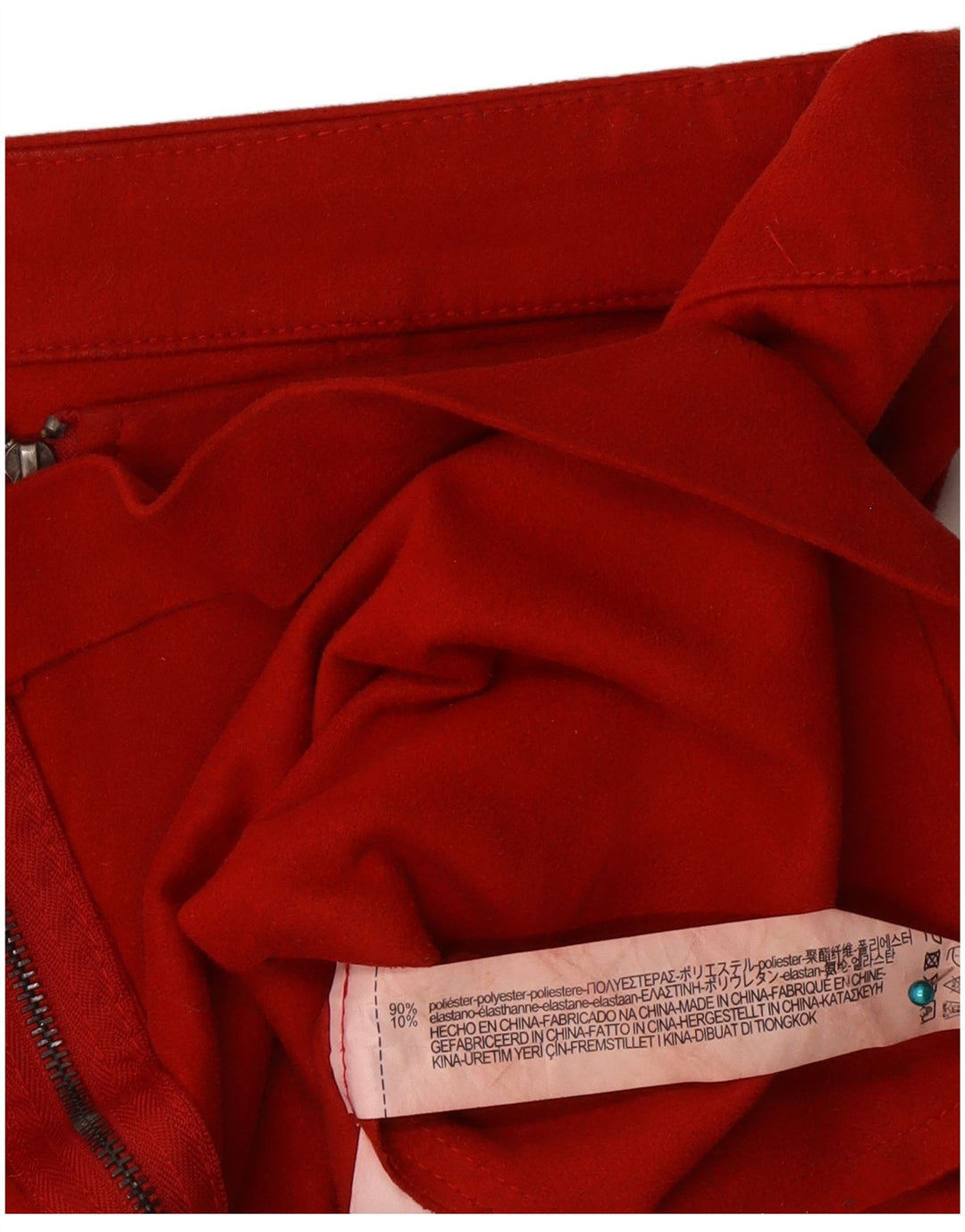 Minigonna Zara Trafaluc da donna grande W32 poliestere rosso